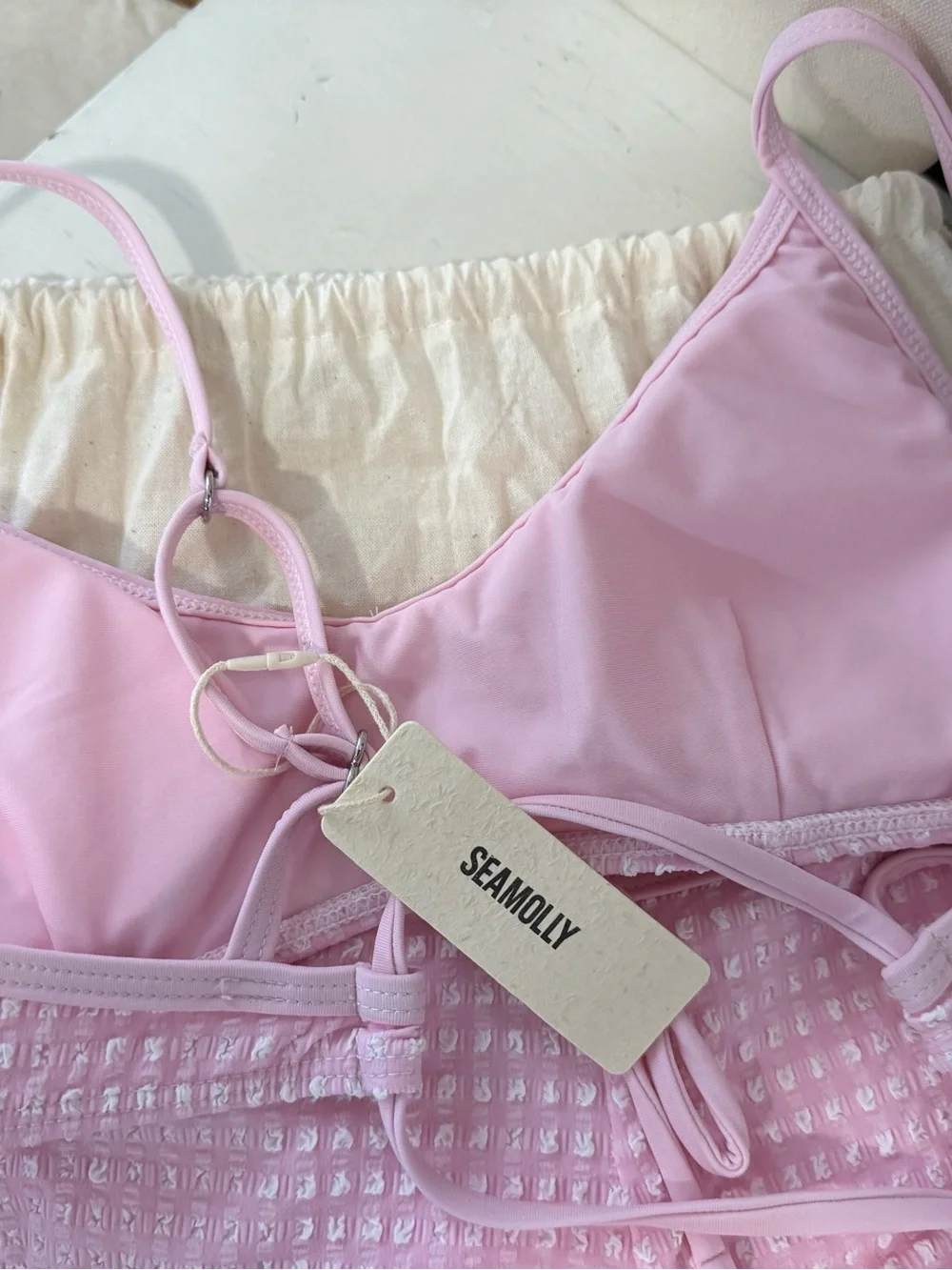 SEAMOLLY 1950S RETRO VINTAGE INSPIRED GINGHAM BRALETTE BOYSHORTS BIKINI SET